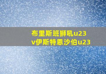 布里斯班狮吼u23 v伊斯特恩沙伯u23